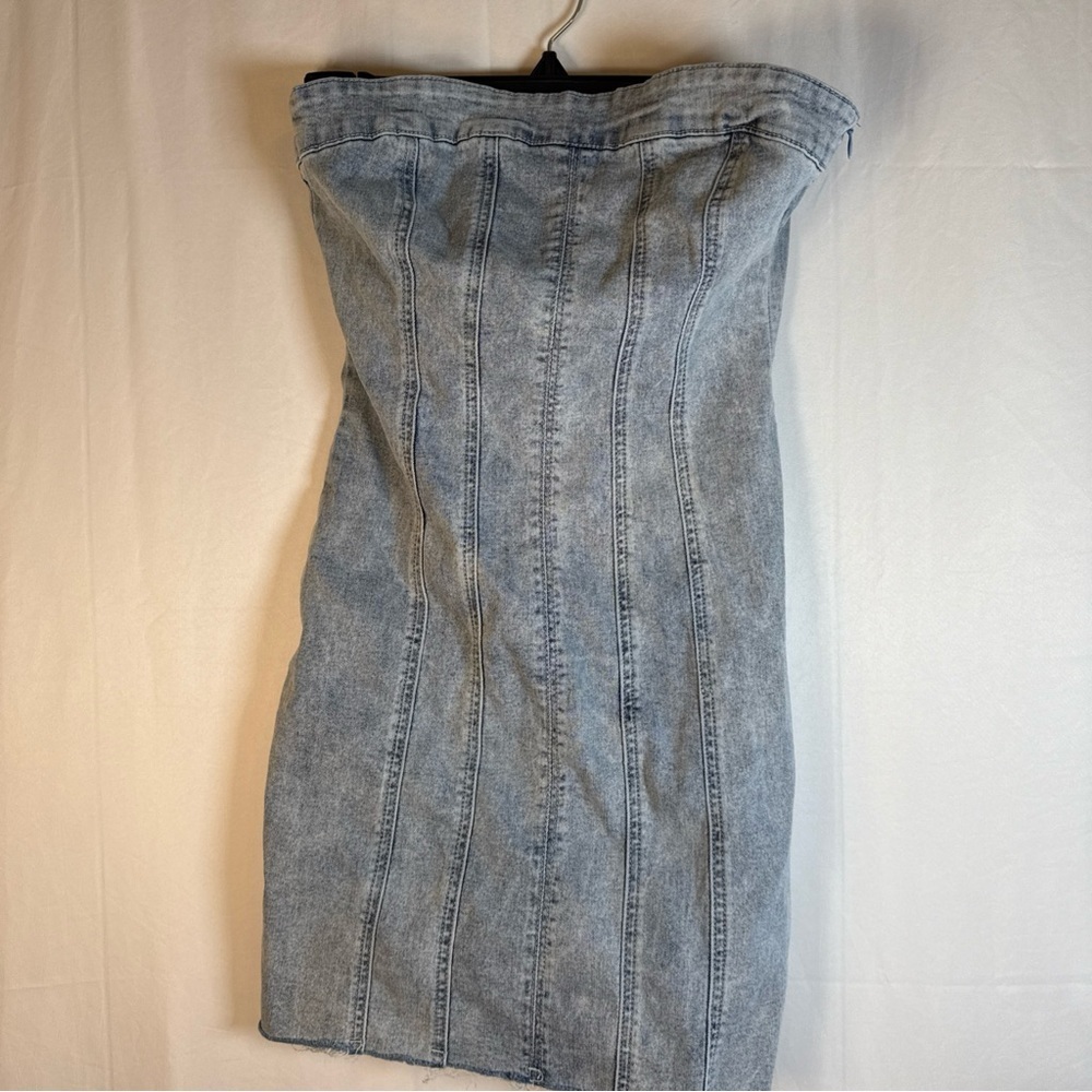 Just Quella Cotton Strapless Mini Dress Size XS Preowned